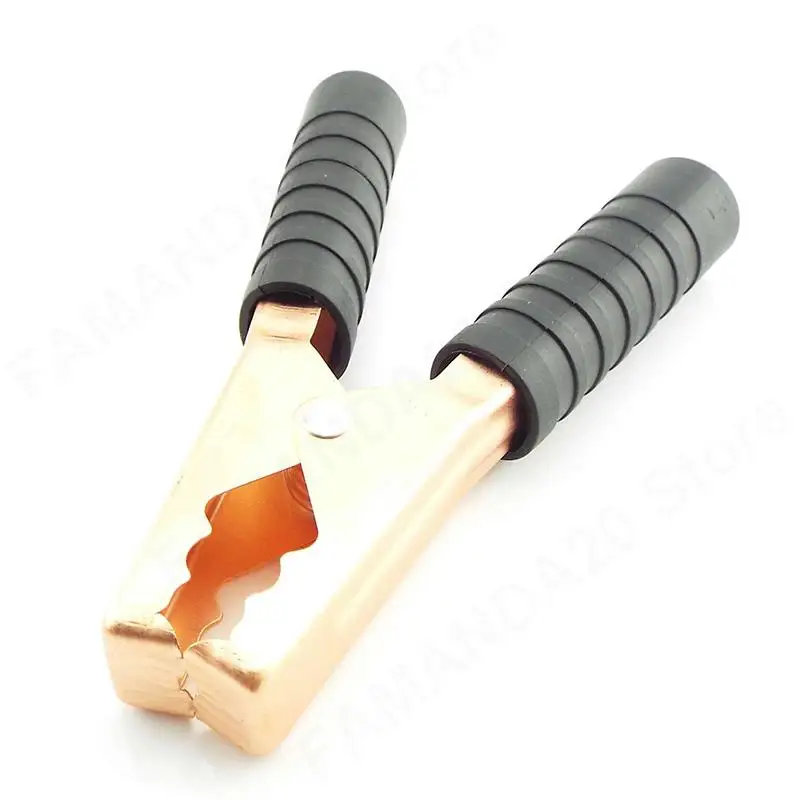 Abrazaderas de batería de cocodrilo para coche, color rojo y negro, 200A, Clip de cocodrilo, conector de clavija de alimentación, 14cm m20 - imagen 3