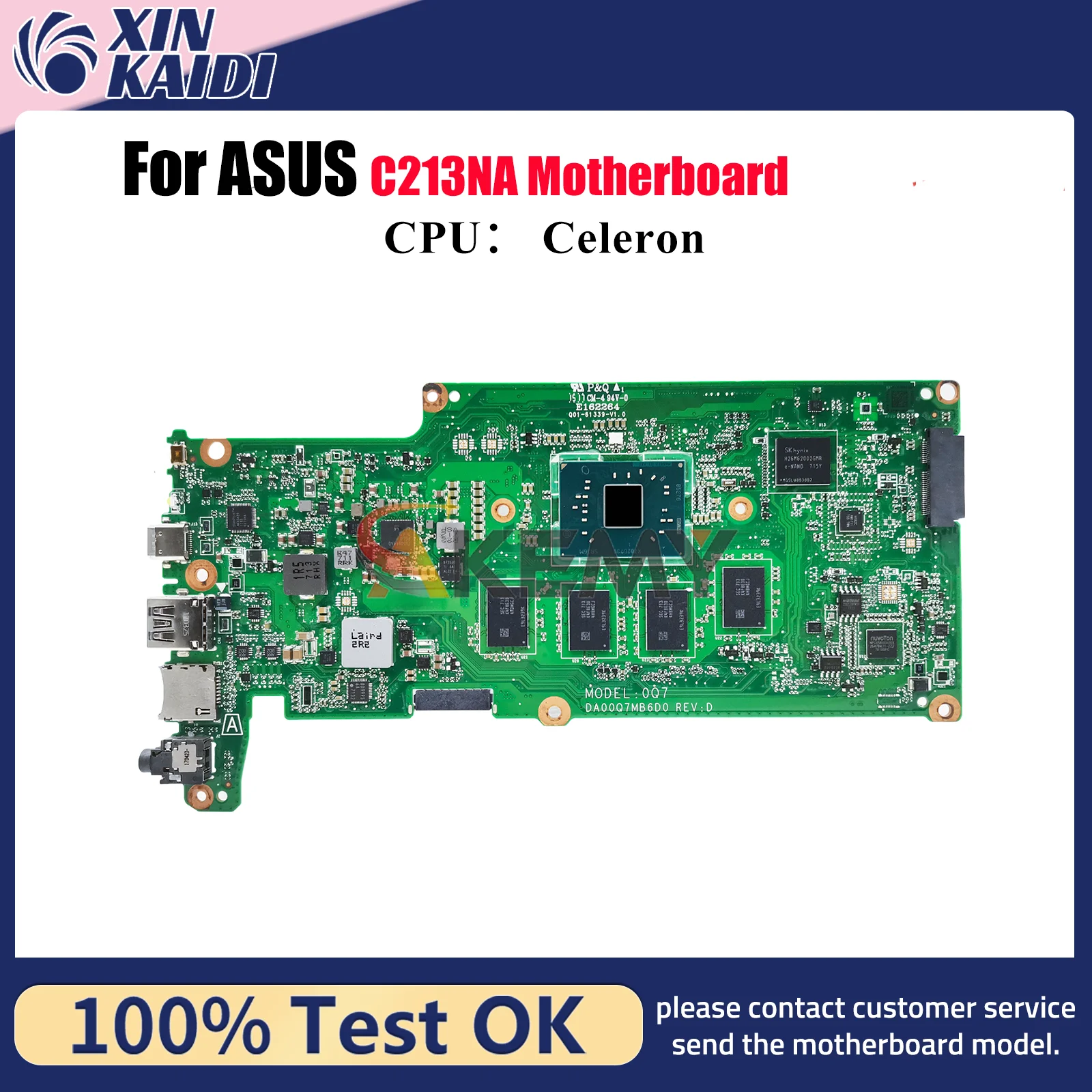 Placa base para ordenador portátil C213NA para ASUS Chromebook C213N C213NA placa base para portátil con CPU Celeron 100% pruebas OK envío rápido stk