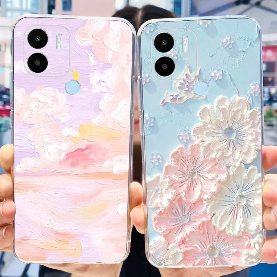 Funda con estampado encantador para Xiaomi Redmi A1 + / Redmi A1, carcasa trasera de TPU de silicona suave para RedmiA1 A 1 Plus - imagen 4