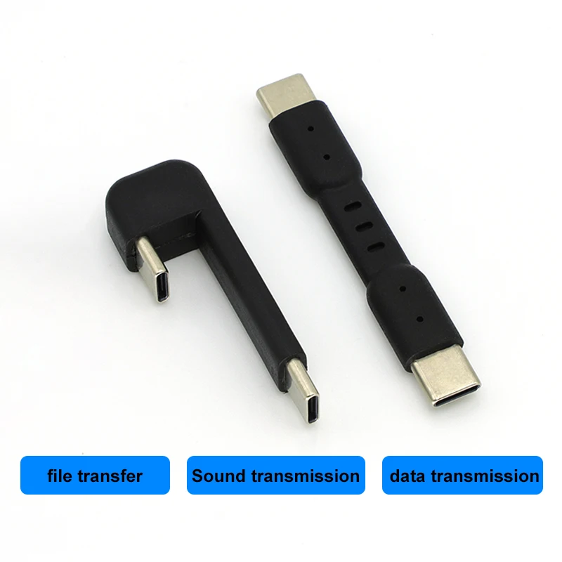 Cable de datos tipo C macho a macho, adaptador de tarjeta de sonido, se conecta con teléfono móvil a USB DAC, Cable de carga síncrono de 180 grados - imagen 3