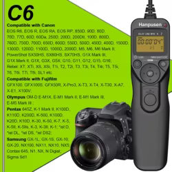 Intervalómetro cámara digital Control obturador remoto LCD con cable