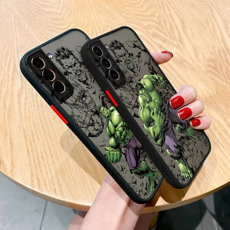 Funda de teléfono translúcida esmerilada para Samsung, vengadores, Hulk, S24, S23, S22, S21 Ultra, S20 FE, Note 20 Lite Plus - imagen 4