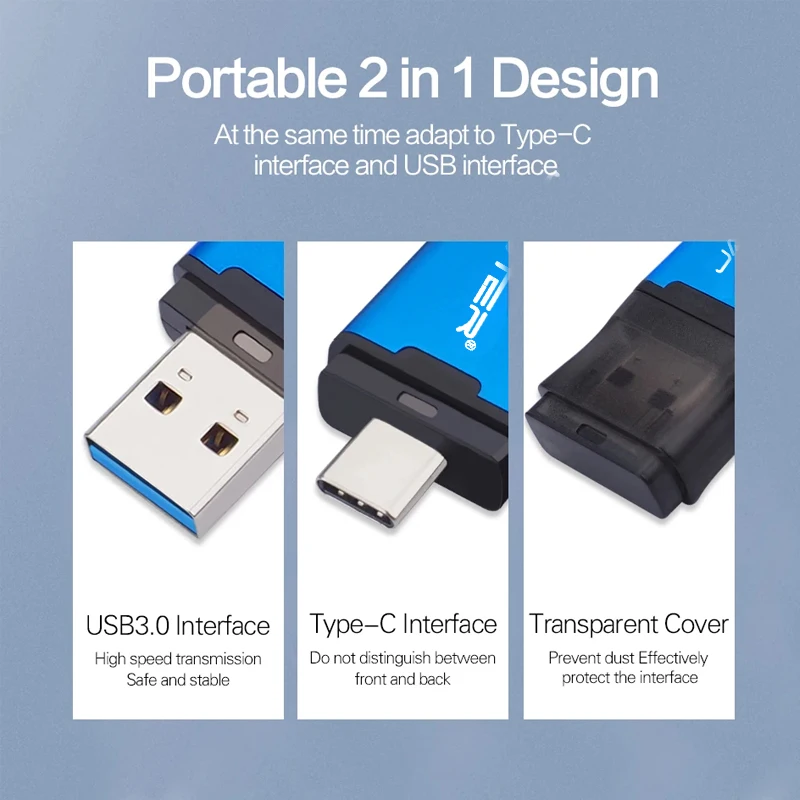 Unidad Flash USB JASTER tipo C 512GB 256GB 128GB 64GB 32GB unidad de bolígrafo 2 en 1 para tipo c/PC OTG Pendrive Cle memoria USB 3,0 - imagen 3