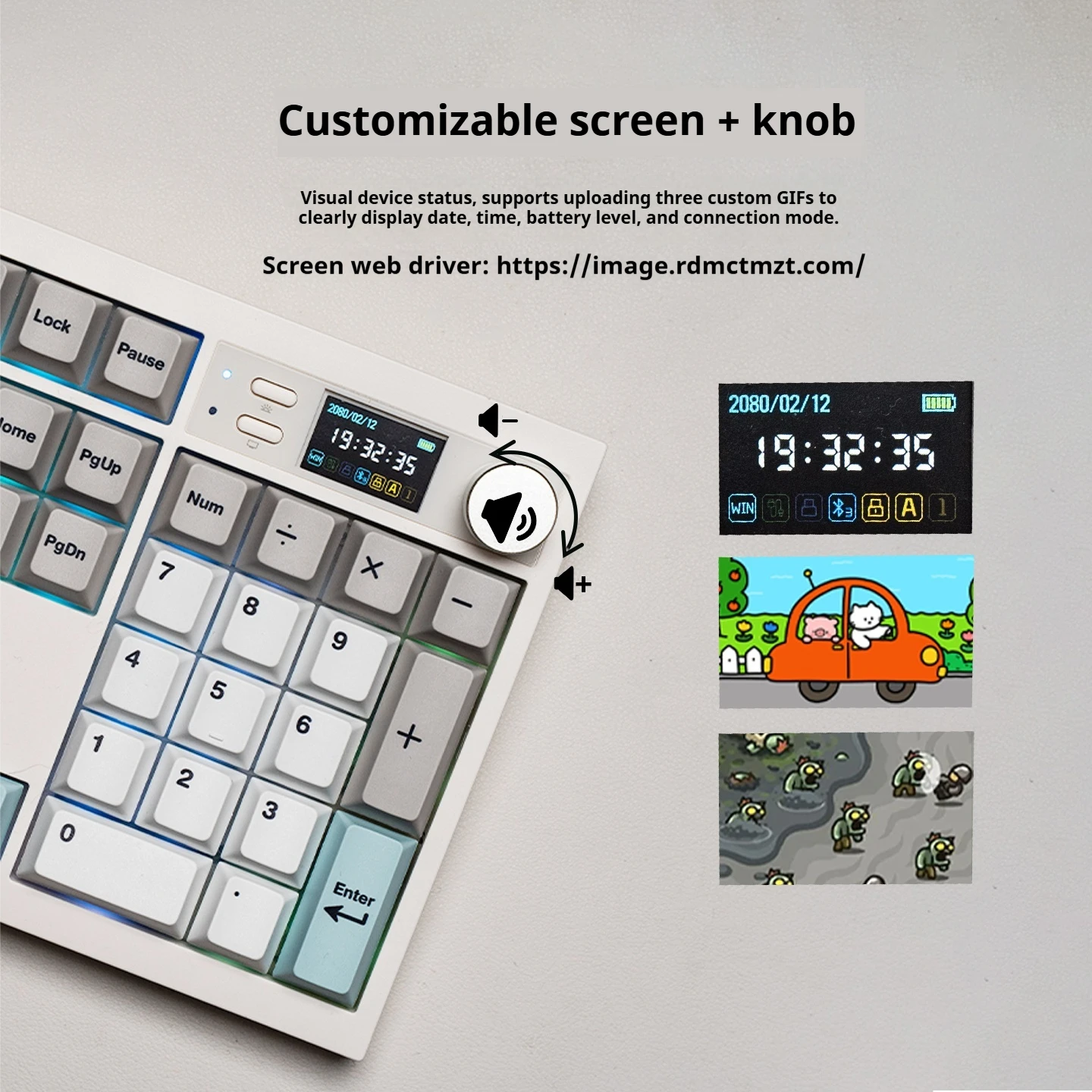 EPOMAKER QK108 teclados mecánicos inalámbricos Bluetooth con teclas PBT intercambiables en caliente batería de 8000mAh teclados para juegos personalizados RGB - imagen 4