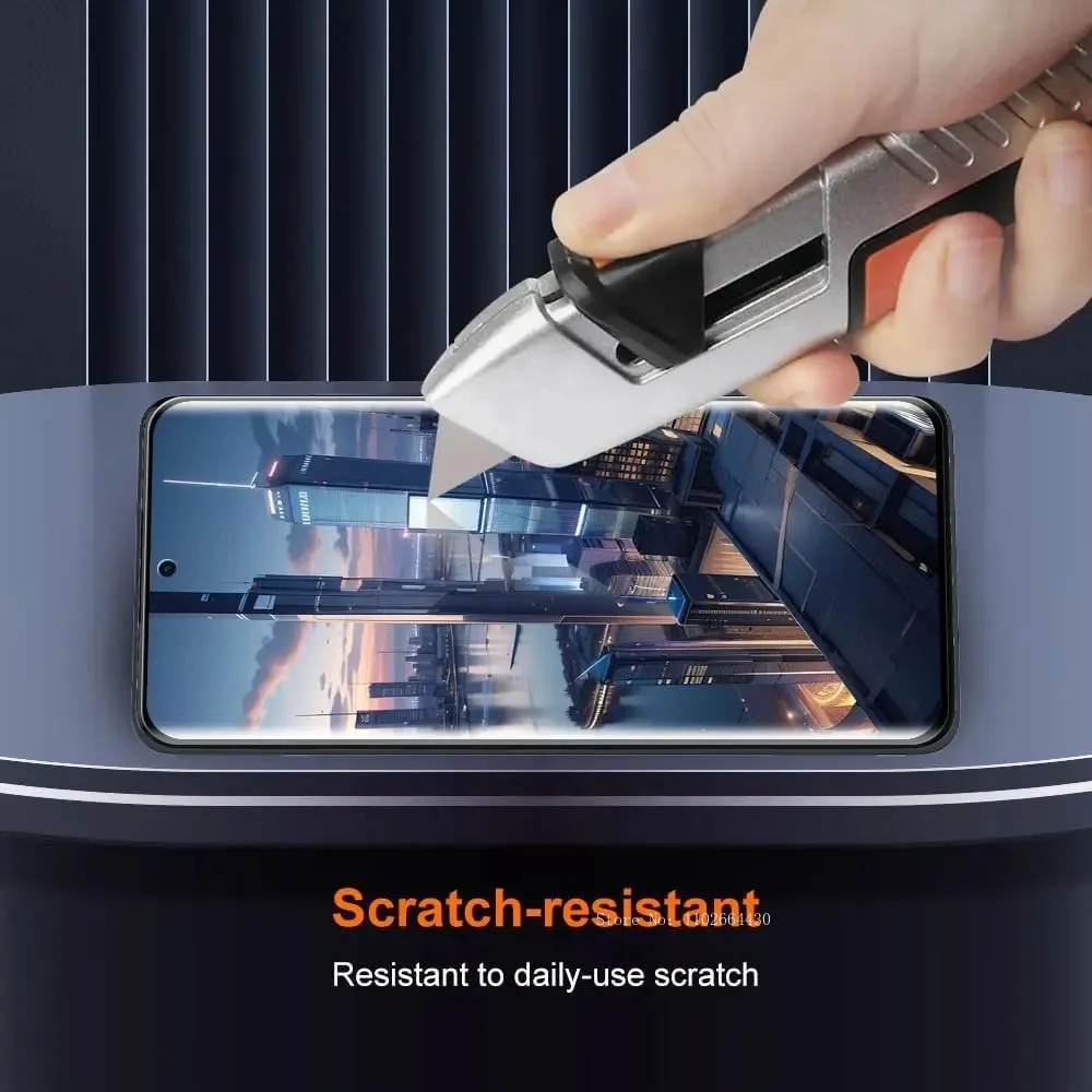 Protector de pantalla de vidrio templado para Vivo X100 Pro, película protectora de cámara, 9H, curvado completo, 6 en 1 - imagen 3