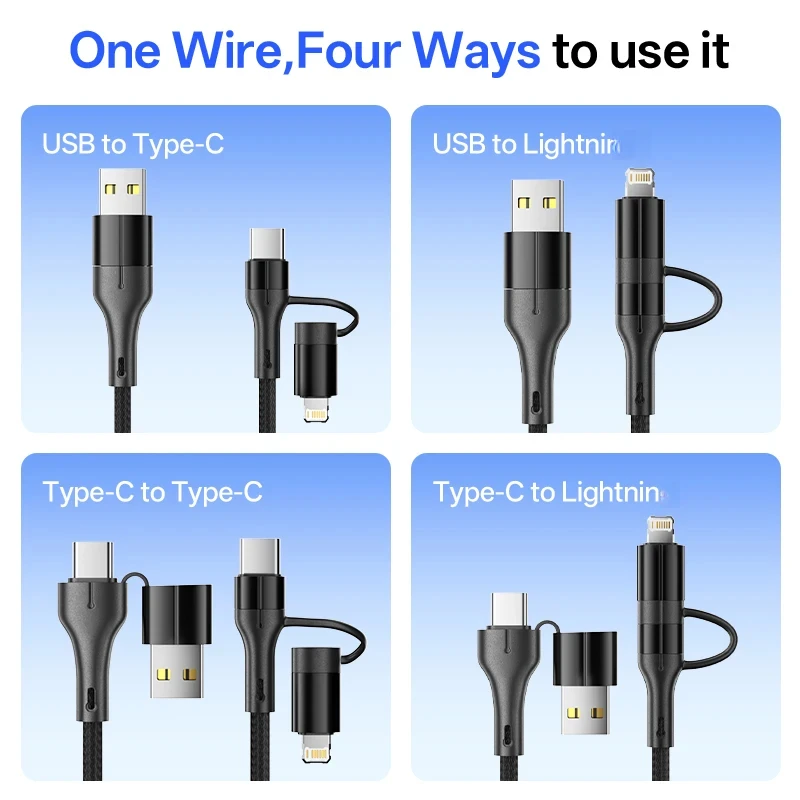 100W 27W USB C a tipo C Cable de carga rápida magnético 6A Cable de datos Cable cargador para Iphone 16 15 14 Samsung S24 S23 Xiaomi - imagen 4
