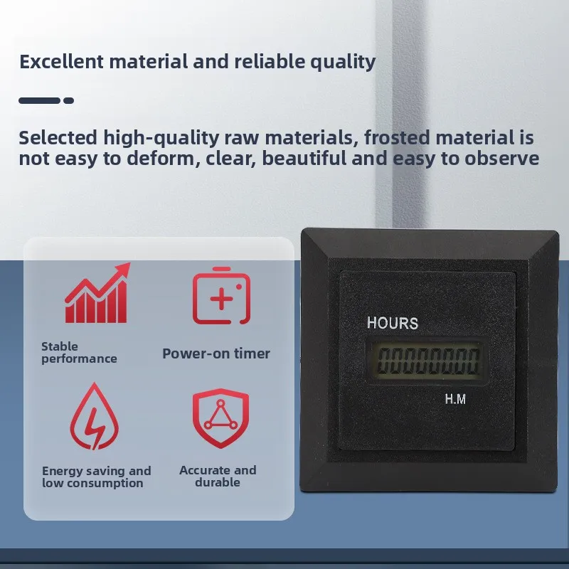Contador de horas Temporizadores industriales Contador de tiempo eléctrico de alta precisión 220V‐240V HM-1R - imagen 2