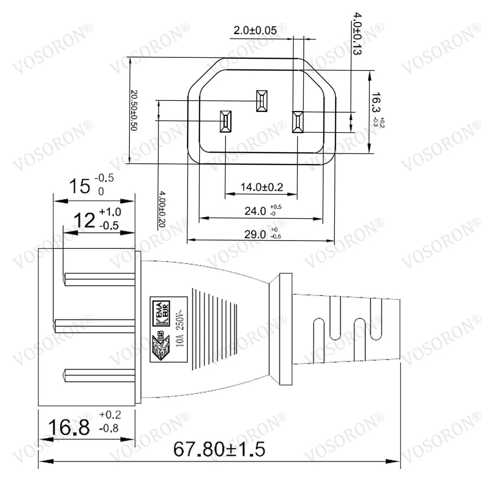 250V 10A IEC 60320 C14 320 C14 Macho a C15 Hembra 3X1.5m2 Cable de extensión de alimentación para enchufe de hervidor 1,8 M - imagen 5