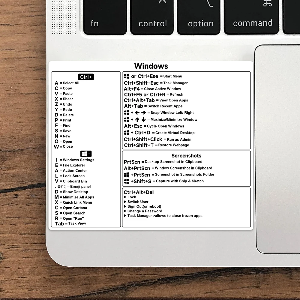 Etiqueta engomada de la tecla de acceso directo del ordenador portátil en español, calcomanía de vinilo resistente al agua para el teclado del sistema Windows Mac para Macbook Lenovo HP Acer Dell - imagen 5