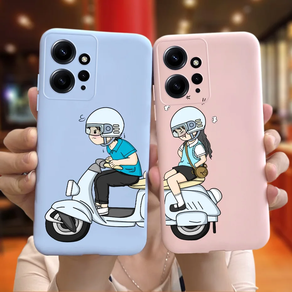 Funda de silicona suave para teléfono Xiaomi Redmi Note 12, 4G, diseño de moda, Color caramelo, para Redmi Note 12 Pro Note12 12Pro - imagen 5