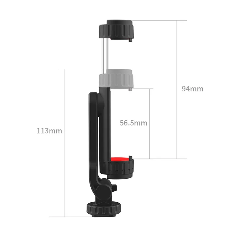 Soporte para teléfono móvil, adaptador de montaje para trípode Vlog con zapata fría, 1/4 orificios de tornillo para teléfono inteligente, vídeo Vlogging, micrófono de luz LED - imagen 3