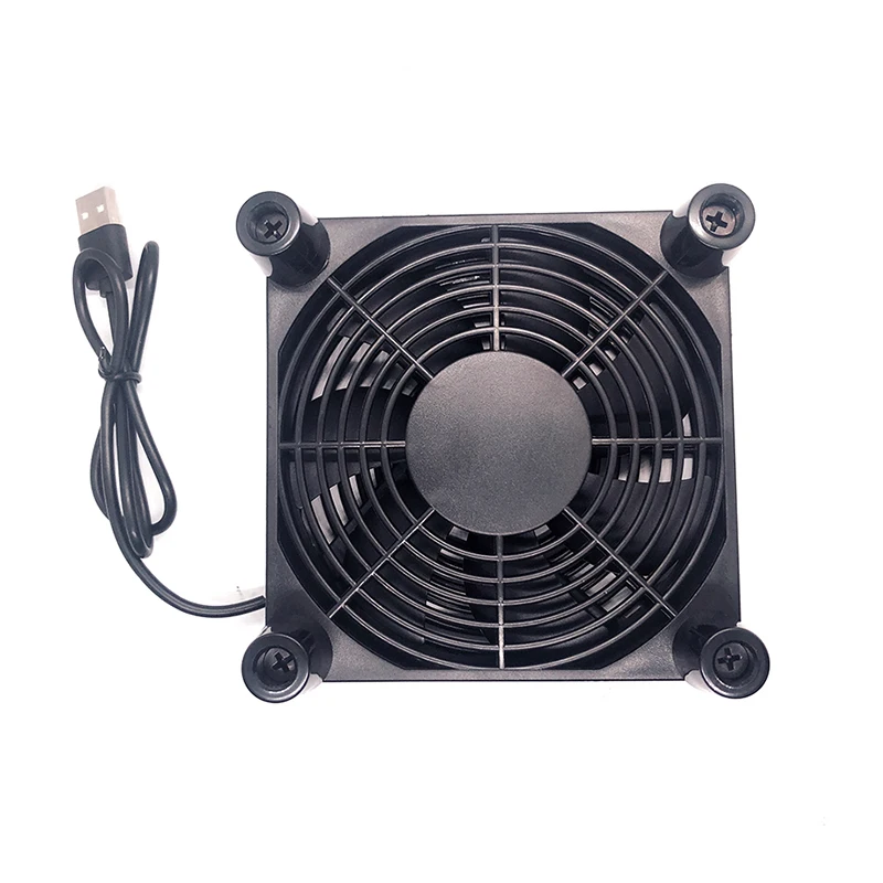Ventilador de enrutador inalámbrico DIY, radiador de computadora, caja de TV, enfriamiento silencioso, cc 5V, USB 120mm, 120x25mm, almohadilla de pie de cinturón de malla protectora - imagen 3