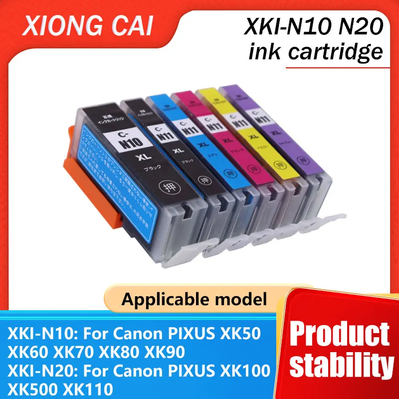 Adecuado para Canon PIXUS XK50 XK60 XK70 XK80 XK90 XK100 XK500 XK110 impresora XKI-N10 XKI-N11 XKI-N10 XKI-N21 cartucho de tinta