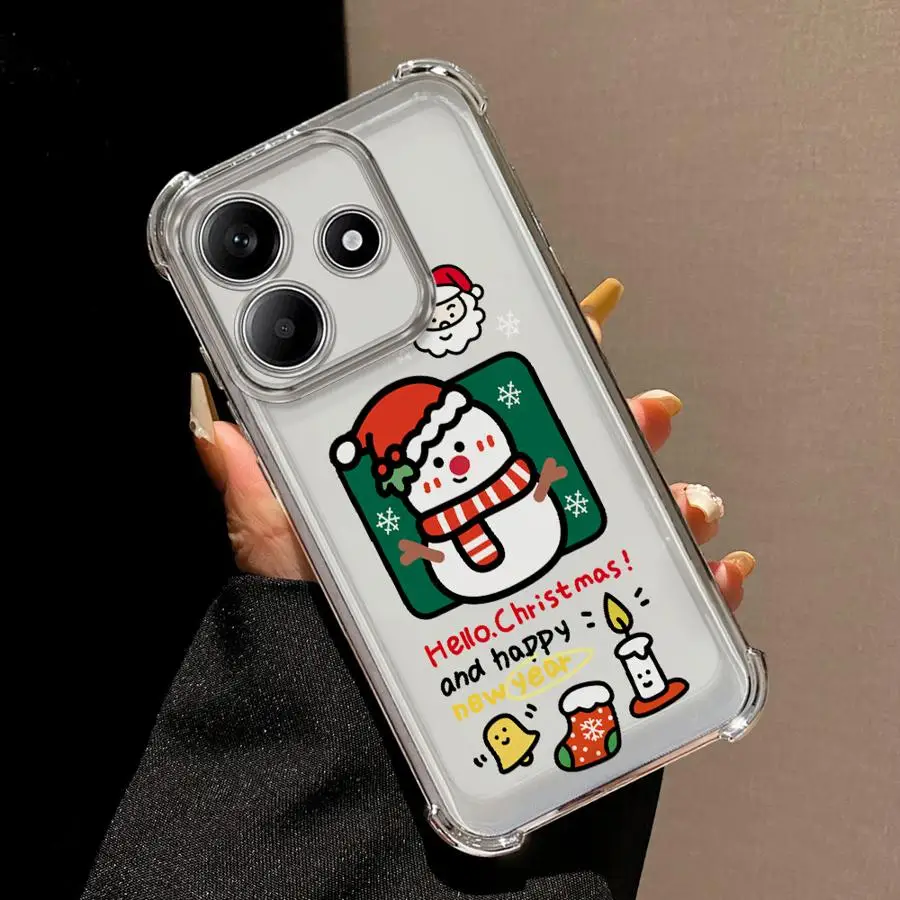 Funda suave navideña con dibujos animados para Xiaomi Redmi A3X 14C A3 13C A5 K80 Pro K80 5G