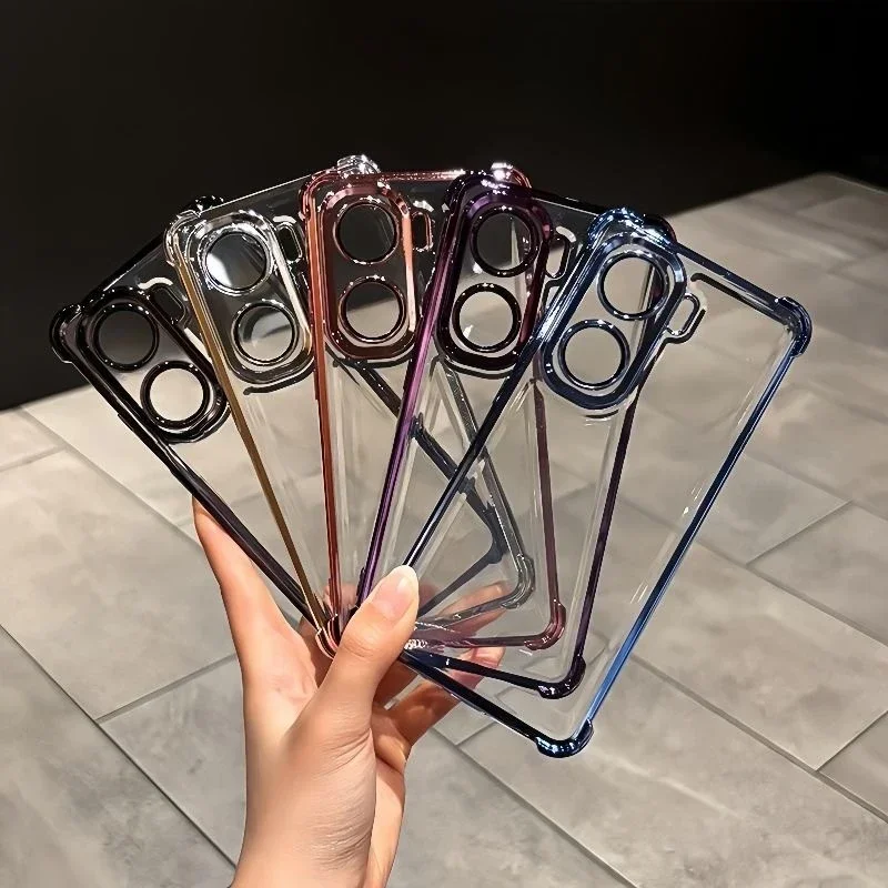 Para VIVO IQOO Neo 10 Pro Plus 9 Pro 9S chapado cuatro esquinas funda antigolpes protección de lente cubierta protectora de silicona parachoques - imagen 2