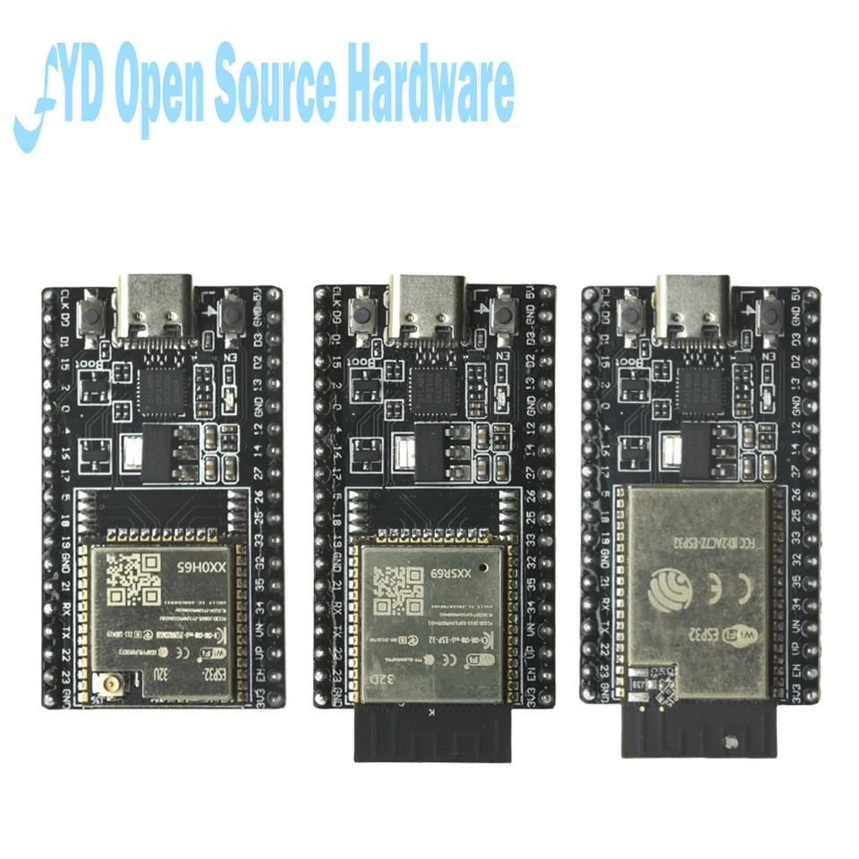 ESP32 DevKitC WIFI + Placa de desarrollo Bluetooth basada en ESP32 WROOM-32D 32U ESP32 WROVER módulo IoT NodeMCU-32 TYPE-C