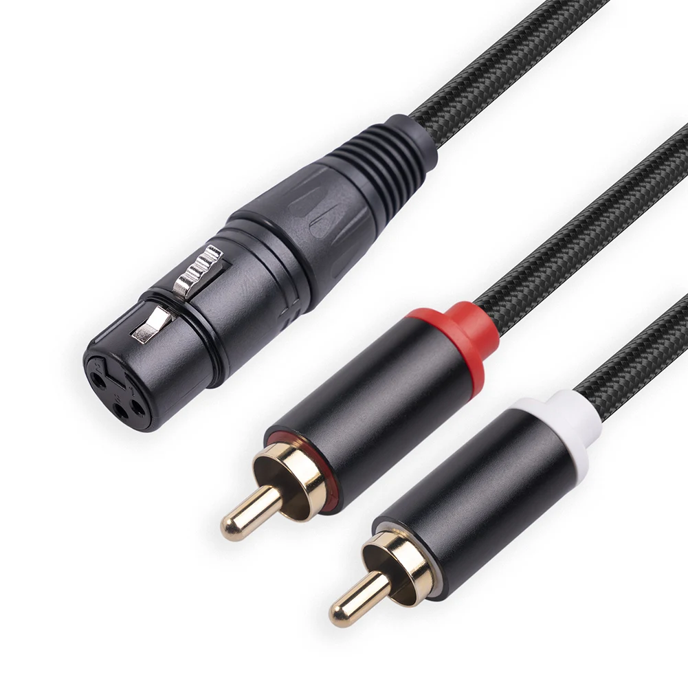 Cable de Audio RCA de 3,5mm, conector macho a 2RCA, divisor macho, AUX 2 RCA, amplificador de TV, PC, DVD, altavoz - imagen 2