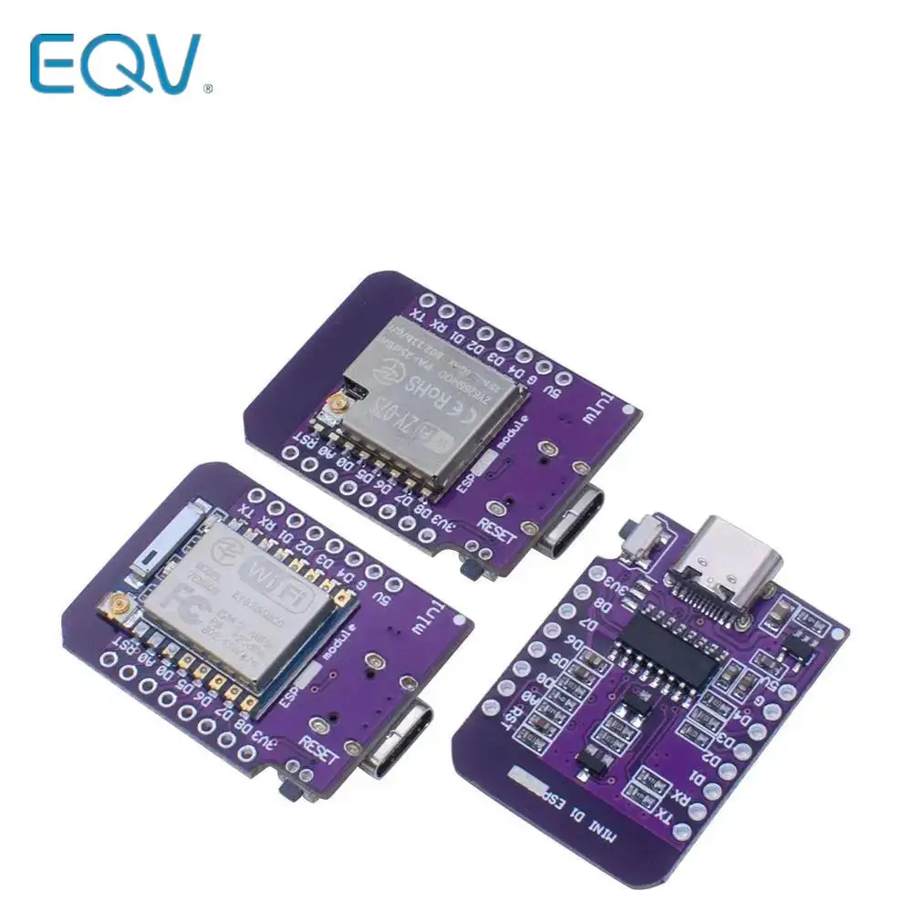 Mini Placa de desarrollo WIFI D1 Mini TYPE-C ESP8266 ESP-07/07S CH340G USB D1, NodeMCU Lua IOT, 3,3 V con pines