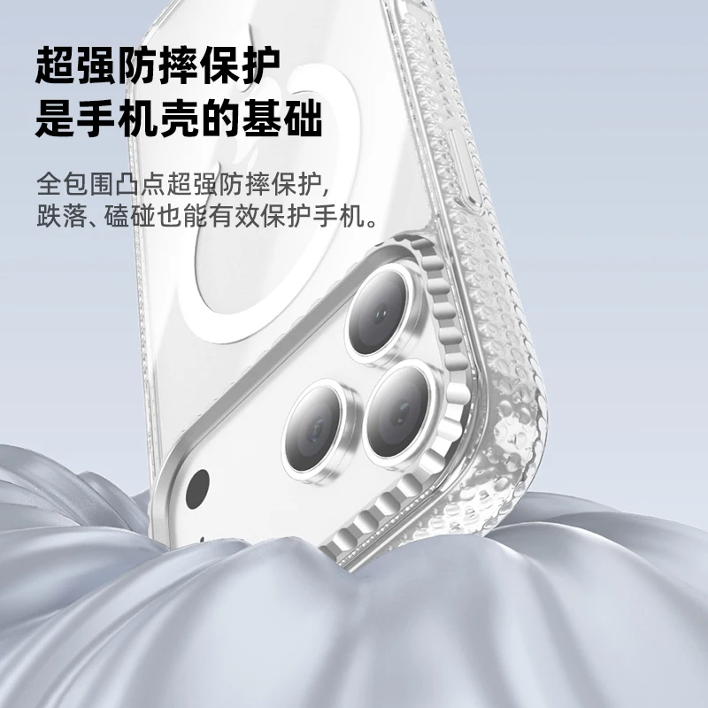 Para Magsafe transparente PC + funda de teléfono Tpu para IPhone 17 Pro Max 17 Air cubierta de carga inalámbrica magnética para IPhone 16 15 Pro - imagen 2