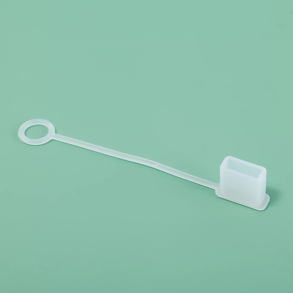 Cable de datos USB A, cubierta de silicona con enchufe antipolvo con cuerda para unidad USB, funda protectora transparente para Cable de carga - imagen 5