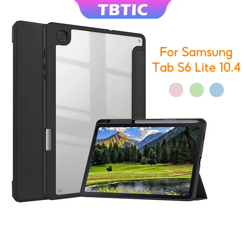 TBTIC para Samsung Tab Case S6 Lite P620 P625 2024 P613 P619 P610 P615 10,4 con ranura para portalápices