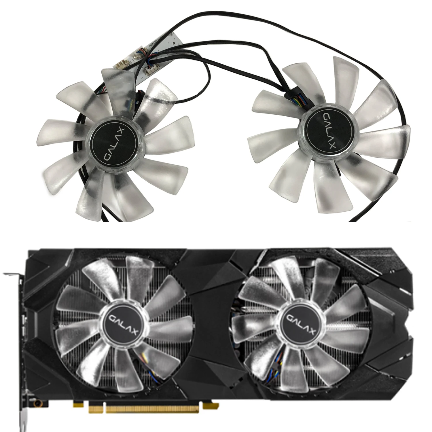 Ventilador de tarjeta de vídeo GPU para kuroushikou GALAKURO, GK-RTX2080-E8GB, RTX 2070, 2080, 2060, reemplazo de supergráficos, 2 uds./Set - imagen 5