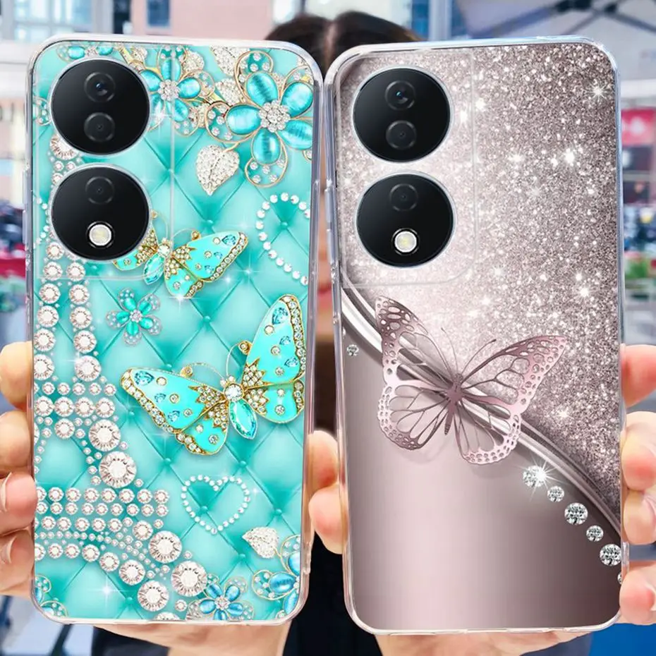 Funda para Honor X7b 2023, carcasa trasera de TPU de silicona suave, Gato bonito, dinosaurio pintado, parachoques de teléfono para Honor X7b X 7B 4G CLK-LX1 LX3 - imagen 5