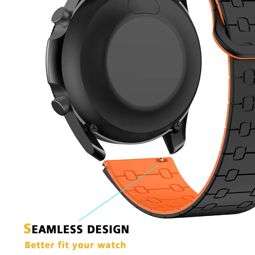 Correa de silicona de 22MM para TicWatch Pro 3 Ultra GPS/LTE S2 E2, pulsera de repuesto para Samsung huawei GT Garmin Venu 3 2 - imagen 3