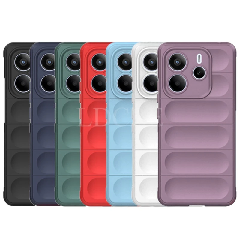Para Xiaomi Redmi Note 14 funda de silicona líquida Redmi Note 14 funda de goma a prueba de golpes protección Fushion Redmi Note 14 Pro Plus