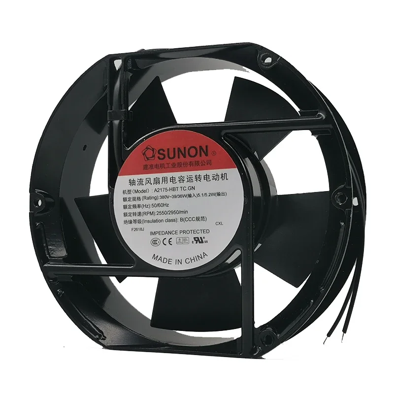 Nuevo para A2175-HBT-TC.GN doble cable 380V 50/60hz 17251 17cm ventilador convertidor de frecuencia ventilador de refrigeración de gabinete - imagen 3