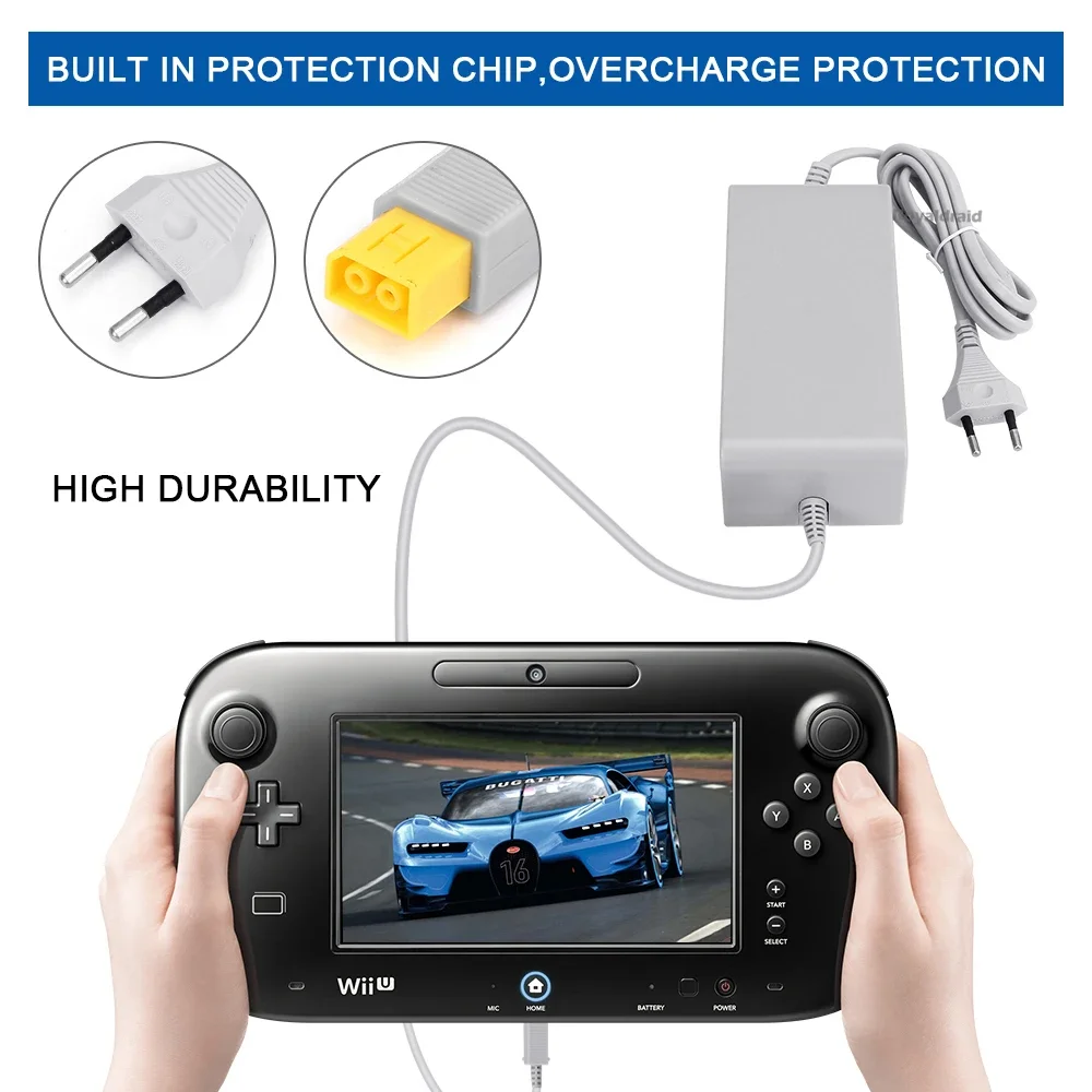 Nuevo para Nintendo Wii U WiiU juego Consol adaptador 100-240V 15V 5A fuente de alimentación de pared para el hogar adaptador de cargador de CA enchufe UE EE. UU. de alta calidad - imagen 3