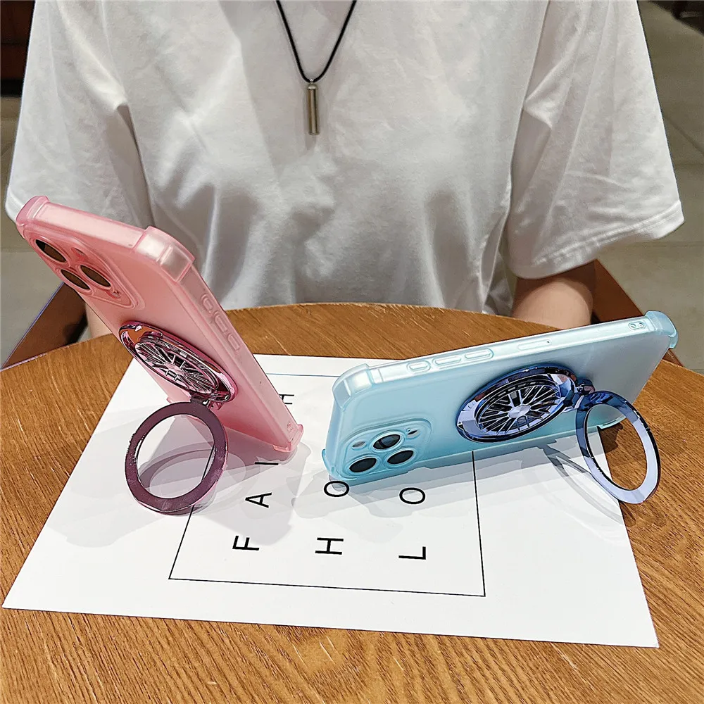 Funda de teléfono con soporte magnético para Honor Magic 7 Lite 5 6 7 Pro X9C 6C X7D X7C X7B X8 4G, funda con soporte giroscópico de carga inalámbrica de silicona - imagen 4