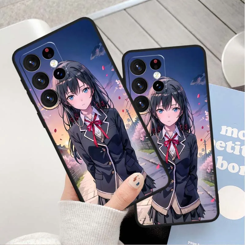 Funda Yukino Yukinoshita para Samsung Galaxy S25 S24 S23 S22 S21 S20 S10 S9 S8 FE Lite Ultra Plus 5G funda de teléfono negra - imagen 3