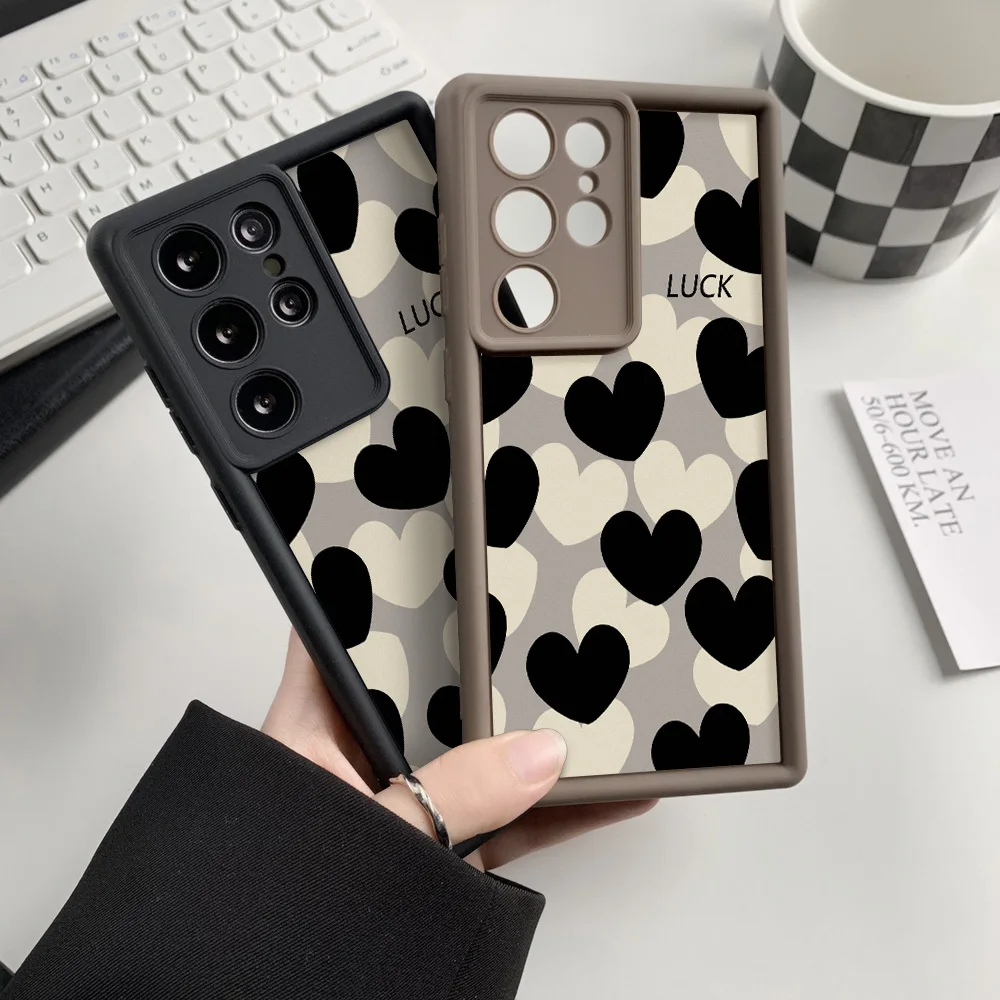 Funda de teléfono de silicona para Samsung A55 5G Galaxy A54 A15 A35 A34 A16 A06 A05 A05s A52 A53 A25 A24 A32 A33 A12 Funda de corazón de amor - imagen 3