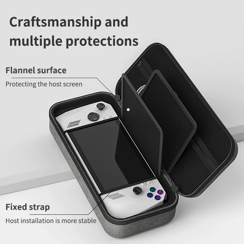 Estuche de transporte duro Aolion EVA para consola de juegos portátil Asus ROG Ally con accesorios de estuche de almacenamiento de partición interior - imagen 3