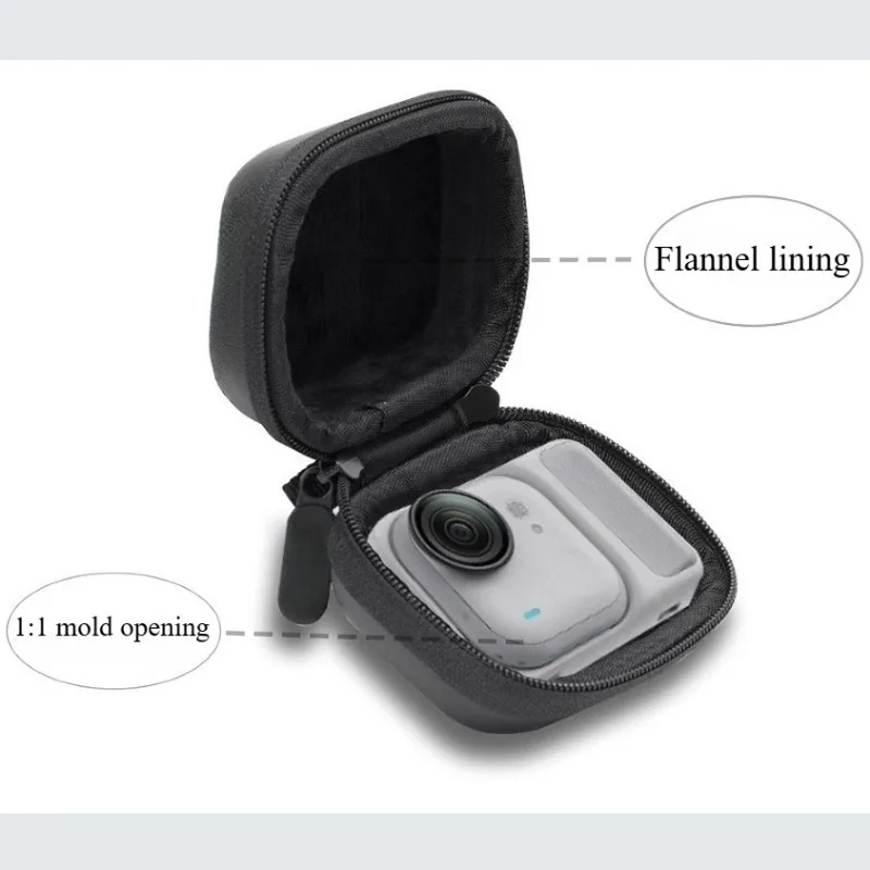 Mini funda para cámara Insta360 GO, Estuche de transporte de viaje Ultra portátil, bolsa de almacenamiento de PU, funda protectora, accesorios para Cámara de Acción - imagen 2