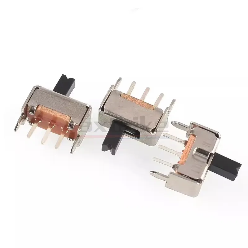 50 Uds SS12D07 mango alto 2/3/4/5/6/7mm interruptor de palanca Mini interruptor deslizante Vertical 1P2T 3 5 pines DPDT paso de pie 2,0 MM 500mA DC 50V - imagen 5