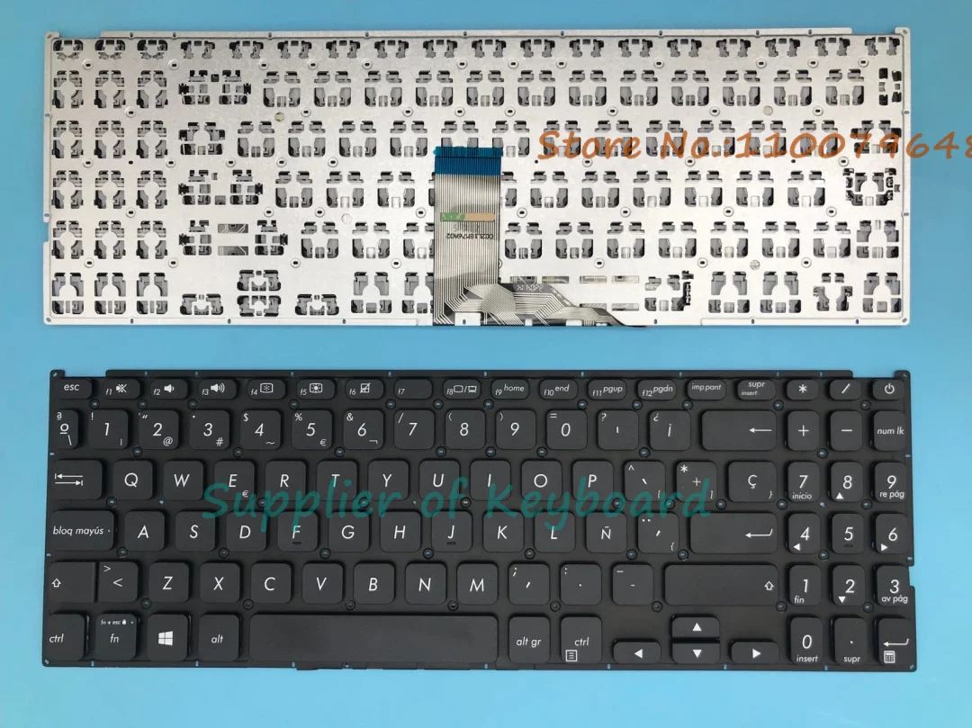 Teclado español/EE. UU./REINO UNIDO/francés/portugués para Asus Vivobook F512 F512DA F512FA F512UA F512UB F512J F512JA X512J X512JA X512JP - imagen 4