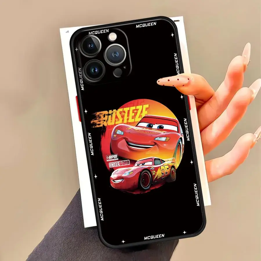 Funda para iPhone 7 8 SE 11 Pro Max 12 Mini XS X 14 XR SE 13 Pro 6s 15 Pro Max 16e 16 Pro TPU cubierta Disney Lightning McQueen - imagen 2