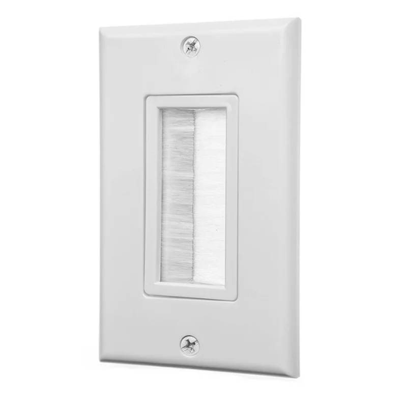 Panel Multimedia multifuncional con cepillo, sin toma de Cable de soldadura, Panel de información, Panel de Cable enchufable de pared, puerto único