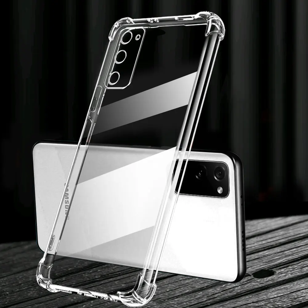 Funda de teléfono para Samsung S20 FE Ultra, Funda transparente de silicona suave a prueba de golpes para Samsung Galaxy S20 Plus Lite, Funda trasera - imagen 2