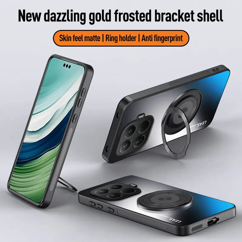 Para Xiaomi Mi 15t pro funda dura anillo de PC soporte cubierta trasera protectora magnética para Xiaomi Mi 17 15 14T 13T Pro 14 15Ultra Shell - imagen 4