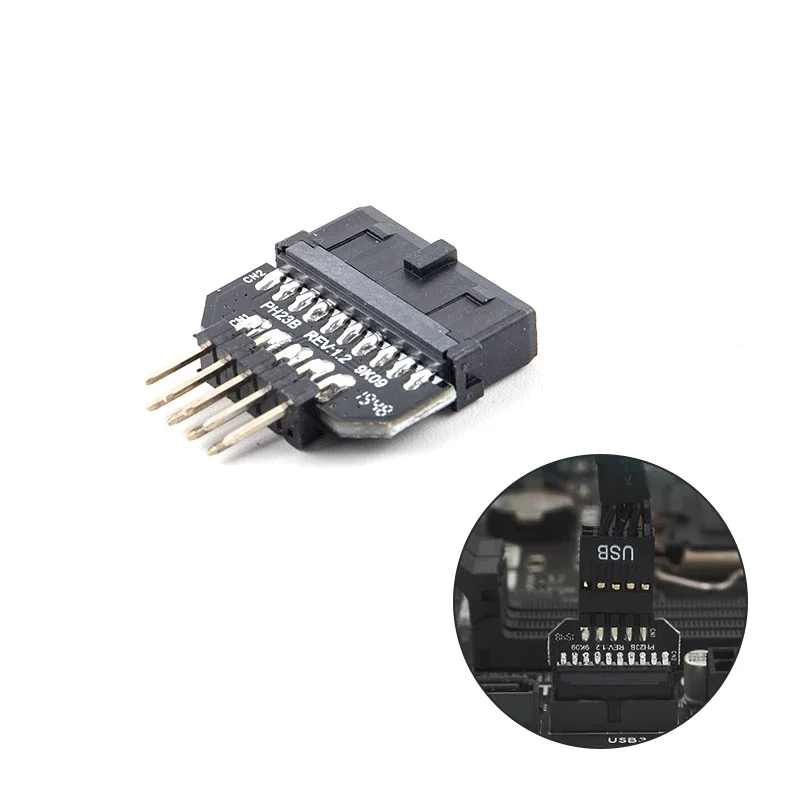 Cables y adaptadores profesionales para PC: adaptador USB 2.0 de 9 pines a USB3.0 19p/20p - imagen 4