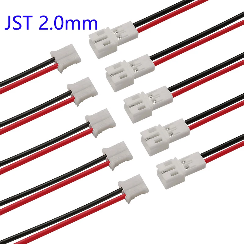 10 pares pequeños Mini 1,25mm PH 2,0mm XH 2,54mm JST 2 pines conector macho hembra para RC Lipo batería coche barco Drone avión - imagen 4