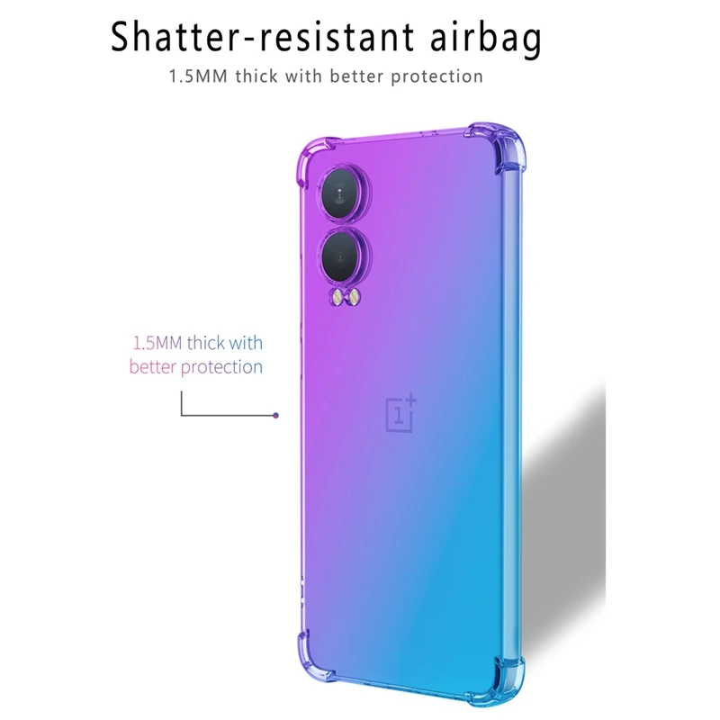 Funda de TPU con gradiente a prueba de golpes para OnePlus Nord CE 4 Lite 5G CE 3 2 Lite N30 SE N200 N20 2T, funda protectora, Coque Capa - imagen 3