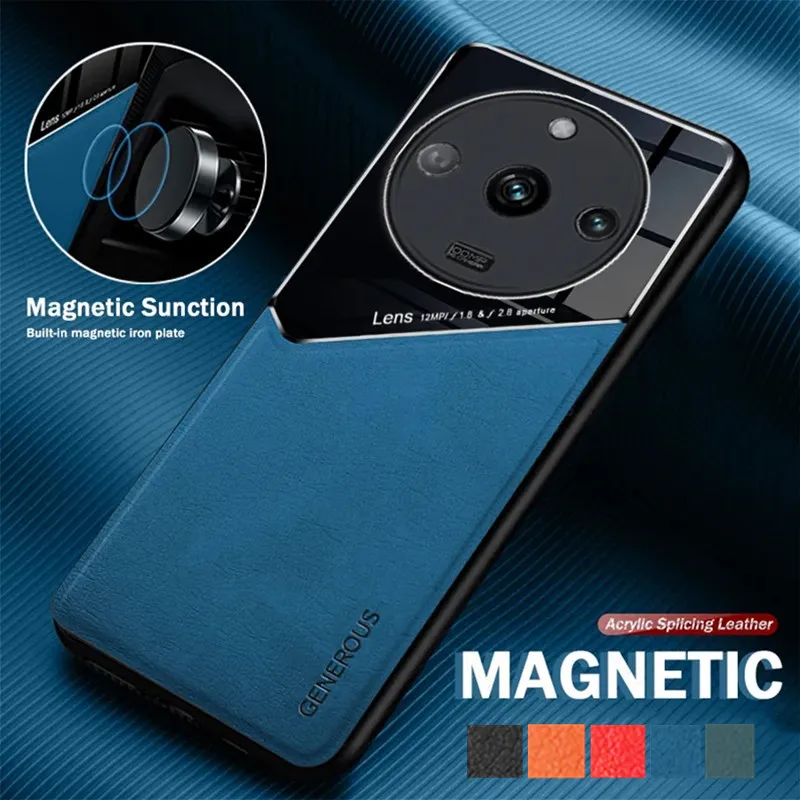 Leather Texture Case For Realme 11 5G Realme 11 Pro Plus 10 9 9i Cover With Car Magnetic Coque Fundas Capa