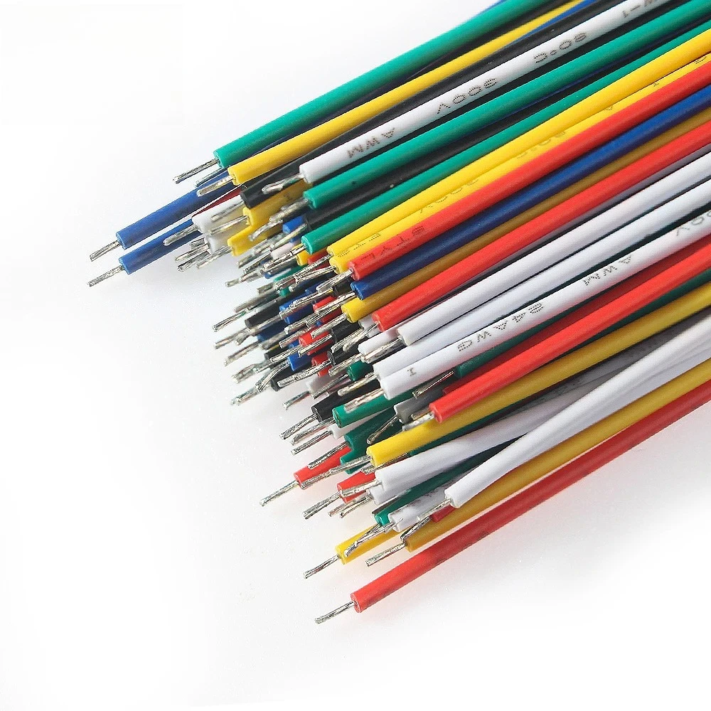 120 Uds 24AWG 26AWG 6 colores placa de pruebas chapada en estaño PCB Cable de soldadura Kit de cables de puente 8cm para proyectos electrónicos Arduino DIY - imagen 5