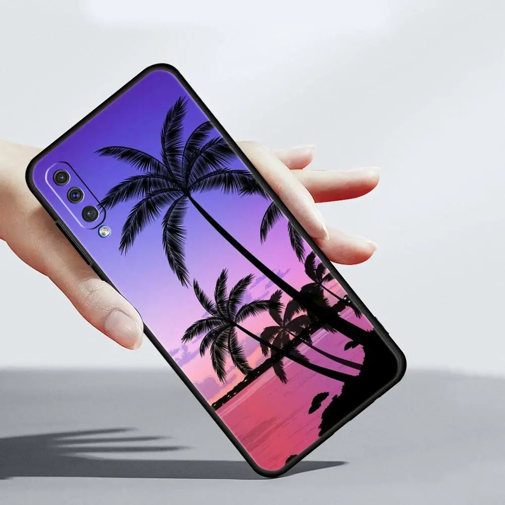 Funda de teléfono de palmera de coco para Samsung A24 A12 A16 A14 A32 A50 A70 A20E A20S A10S A22 A30 A40 A34 A54 A42 A52 5G A06 - imagen 5