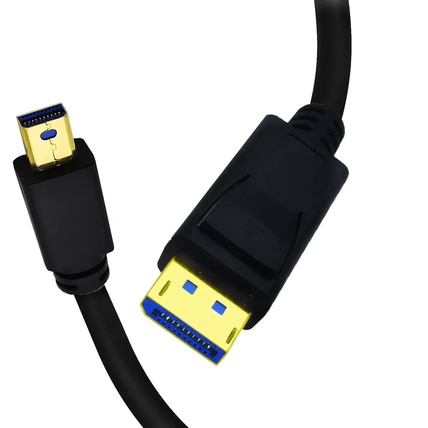 8K 60Hz Mini DisplayPort a DP codo línea de 90 grados macho a macho Cable de Monitor de conexión de tarjeta gráfica 1,4 V-30cm - imagen 2