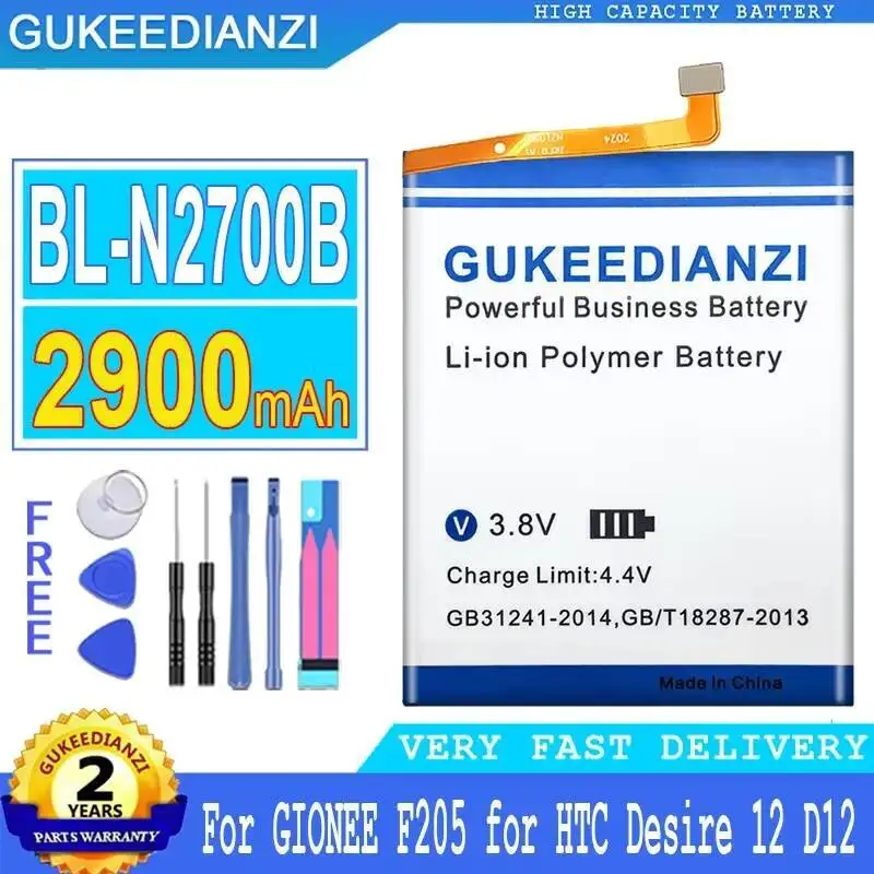 Batería ligera para teléfono móvil BL-N2700B para Gionee F205 Htc Desire 12 D12 2900Mah de alta eficiencia